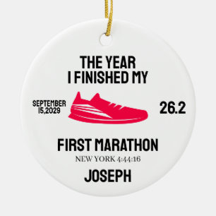 Mein 1. Marathonläufer Erster Marathon Läufer Keramik Ornament