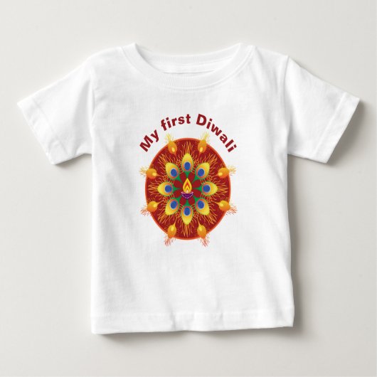 Mein 1. (oder eine beliebige Zahl) Diwali Baby T-shirt (Vorderseite)