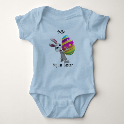 Mein 1. Ostersonne mit einem Ei-Baby-Bodysuit Baby Strampler (Vorderseite)