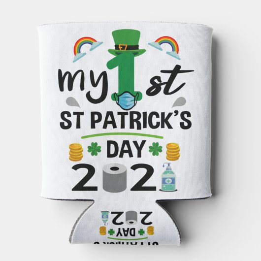 Mein 1. St. Patricks Day 2021 Outfit Baby Dosenkühler (Rückseite)