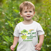 Mein 1. St. Patrick's Day Niedlich Owl Personalisi Baby T-shirt