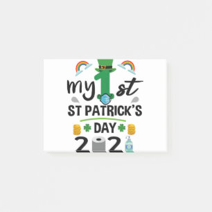 Mein 1. St. Patricks-Tag 2021 Outfit Baby Post-it Klebezettel