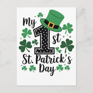 Mein 1. St. Patricks-Tag Farb-Shirt Feiertagspostkarte