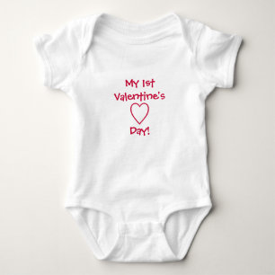 Mein 1. Valentinstag! - Baby Strampler