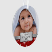 Mein 1. Weihnachten - addieren Sie Ihr Foto Ornament (Vorderseite)
