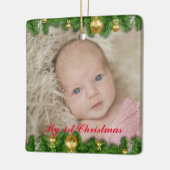 Mein 1. Weihnachtsbaumdekor im Foto Keramikornament (Links)