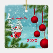 Mein 1. Weihnachtsbaumdekor im Foto Keramikornament (Rückseite)