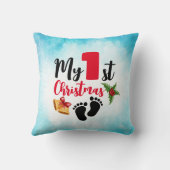 Mein 1. Weihnachtsblau Kissen (Rückseite)