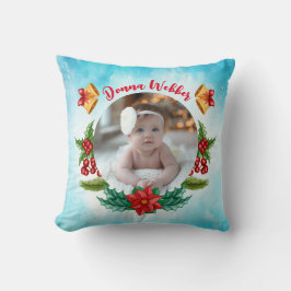 Mein 1. Weihnachtsblau Kissen