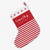 Mein 1. Weihnachtsdatum Individuelle Name Großer Weihnachtsstrumpf (Rückseite (Hängend))