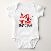 Mein 1. Weihnachtsfest Niedlich Gnome Santa Modern Baby Strampler (Vorderseite)