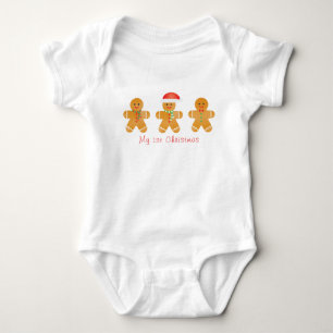 Mein 1. Weihnachtsgebäck Männer Weihnachtsmannm Baby Strampler