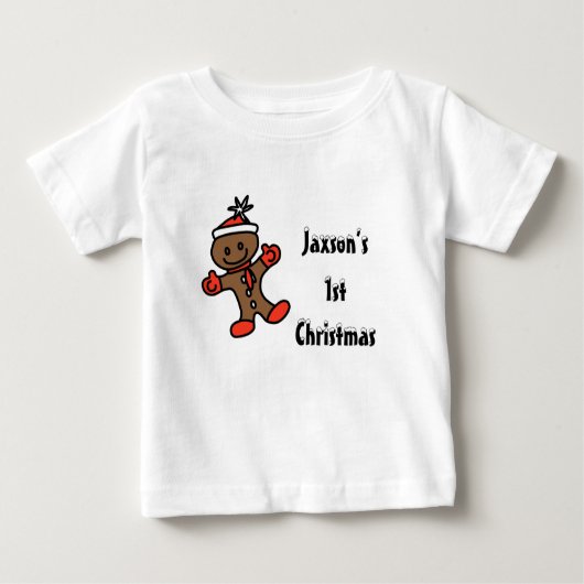Mein 1. Weihnachtsgingerbrot Baby T - Shirt (Vorderseite)