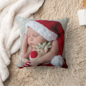 Mein 1. Weihnachtsjunge Baby Geburtsstat Foto Kissen (Decke)