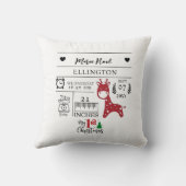 Mein 1. Weihnachtsjunge Baby Geburtsstat Foto Kissen (Rückseite)