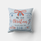 Mein 1. Weihnachtsjunge Personalisiert Kissen (Rückseite)