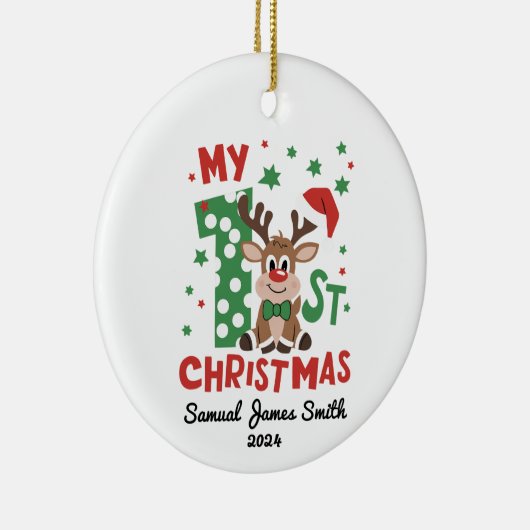 Mein 1. Weihnachtsmann - Custom Keramik Ornament (Rechts)