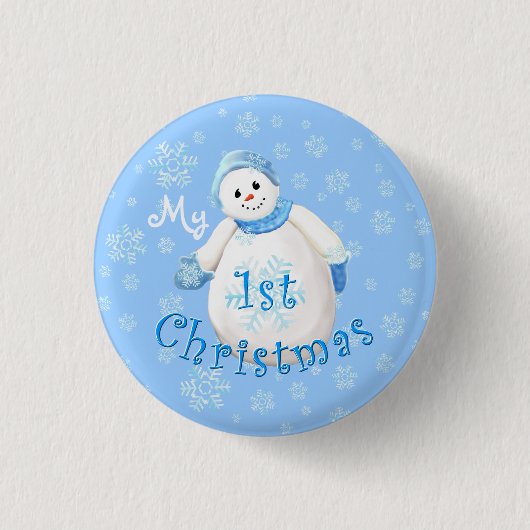 Mein 1. WeihnachtsSchneemann Button (Vorderseite)