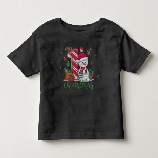 Mein 1. Weihnachtsschneemann Kleinkind T-shirt (Vorderseite)