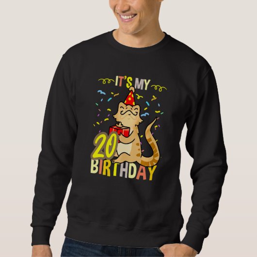 Mein 20. Geburtstag Bartdrache Sweatshirt (Vorderseite)