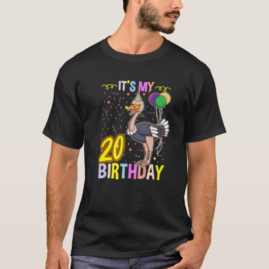 Mein 20. Geburtstag Strauß T-Shirt (Vorderseite)