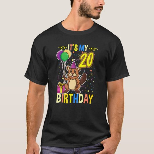 Mein 20. Geburtstagsbiber T-Shirt (Vorderseite)