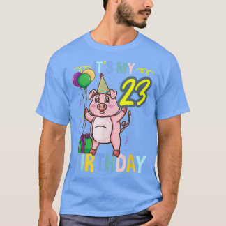 Mein 23. Geburtstag Niedliches Schwein T-Shirt