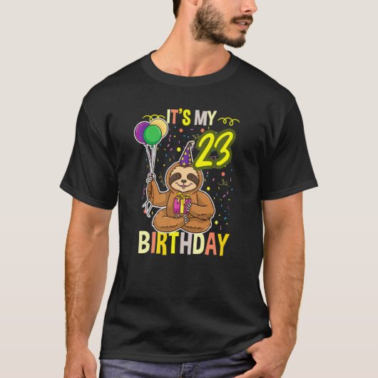 Mein 23. Geburtstagsfaultier T-Shirt (Vorderseite)