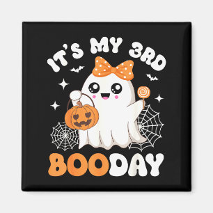 Mein 3. Boo-Tag ist da, lustiger Halloween-Geist 3 Magnet