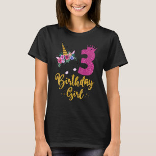 Mein 3. Geburtstag Einhorn Outfits Für Kleinkinder T-Shirt