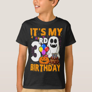 Mein 3. Geburtstag Ghost Pumpkin Halloween-Party 3 T-Shirt