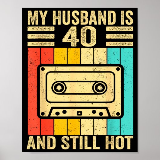 Mein 40. Geburtstag Ehemann Ehemann 40 Poster (Vorne)