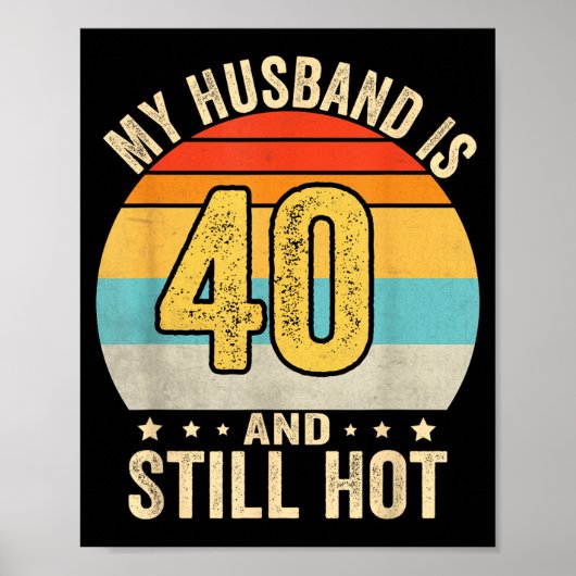 Mein 40. Geburtstag Ehemann Ehemann 40 Poster (Vorne)