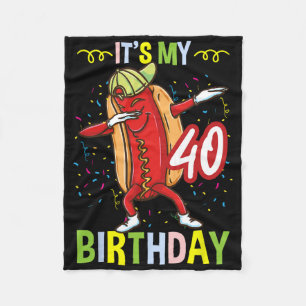 Mein 40. Geburtstag Hot Dog Männer Frauen Fleecedecke