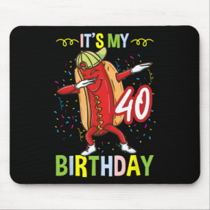 Mein 40. Geburtstag Hot Dog Männer Frauen Mousepad