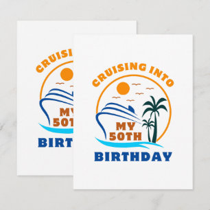 Mein 50. Geburtstag auf dem Boot RSVP Karte