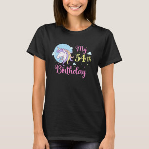 Mein 54. Geburtstag Niedliches Einhorn T-Shirt