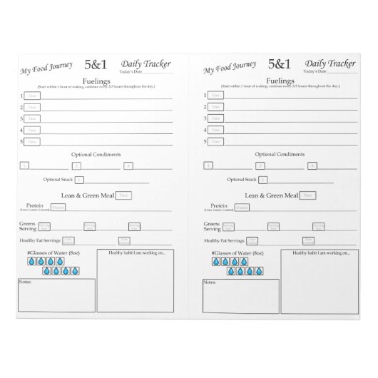 Mein 5 - 1 Nahrungssucher Notizblock (Vorderseite)