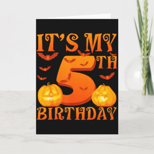 Mein 5. Geburtstag Kürbisse 5 Jahre Alt Halloween Karte