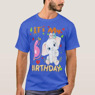 Mein 6. Geburtstag Elefant 6 Jahre alt für Mädchen T-Shirt