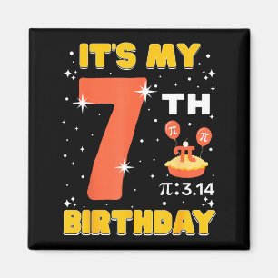 Mein 7. Geburtstag Pi Tag Mathe 7 Jahre alte Kinde Magnet