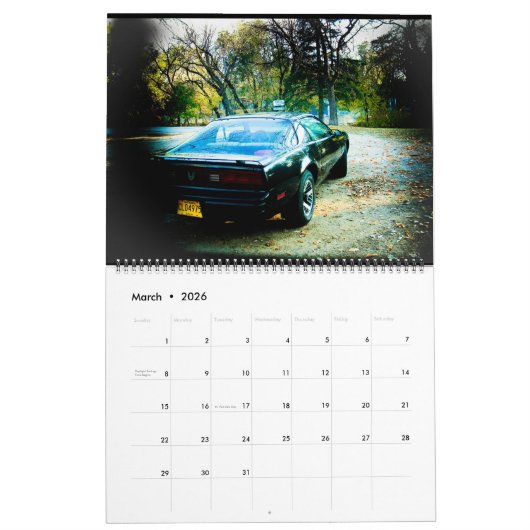 Mein 85 Pontiac Firebird Kalender (Mär 2026)