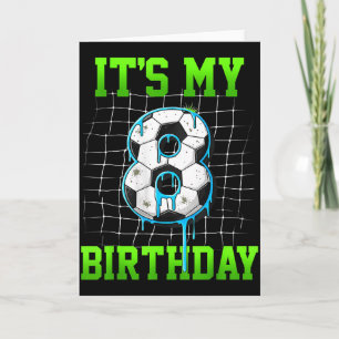 Mein 8. Geburtstag Lustiger Fußball-Geburtstag Jun Karte