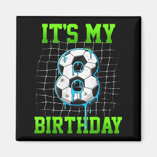 Mein 8. Geburtstag Lustiger Fußball-Geburtstag Jun Magnet