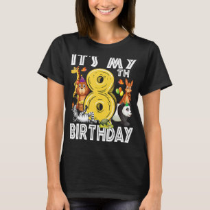 Mein 8. Geburtstag Safari Jungle Zoo Birthday Par T-Shirt