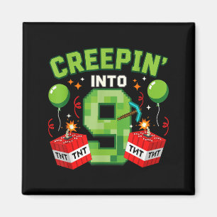 Mein 9. Geburtstag Junge Gamer Schleicht Sich In 9 Magnet