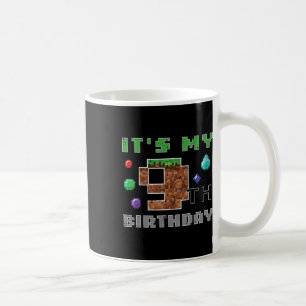 Mein 9. Geburtstag Pixel 9 Gamer Video Gaming Jung Kaffeetasse