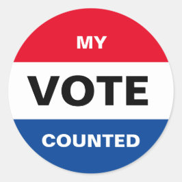 Mein Abstimmungsaufkleber Runder Aufkleber