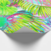 Mein abstrakter bunter aloha Laubgarten Geschenkpapier (Ecke)