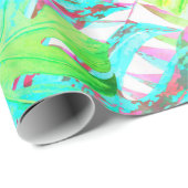 Mein abstrakter bunter aloha Laubgarten Geschenkpapier (Rolleneckpunkt)